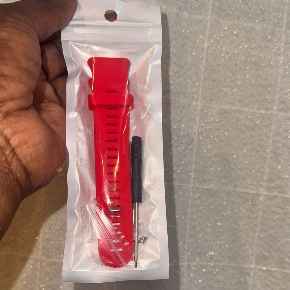 Vibrant Red Smartwatch Band with Tool